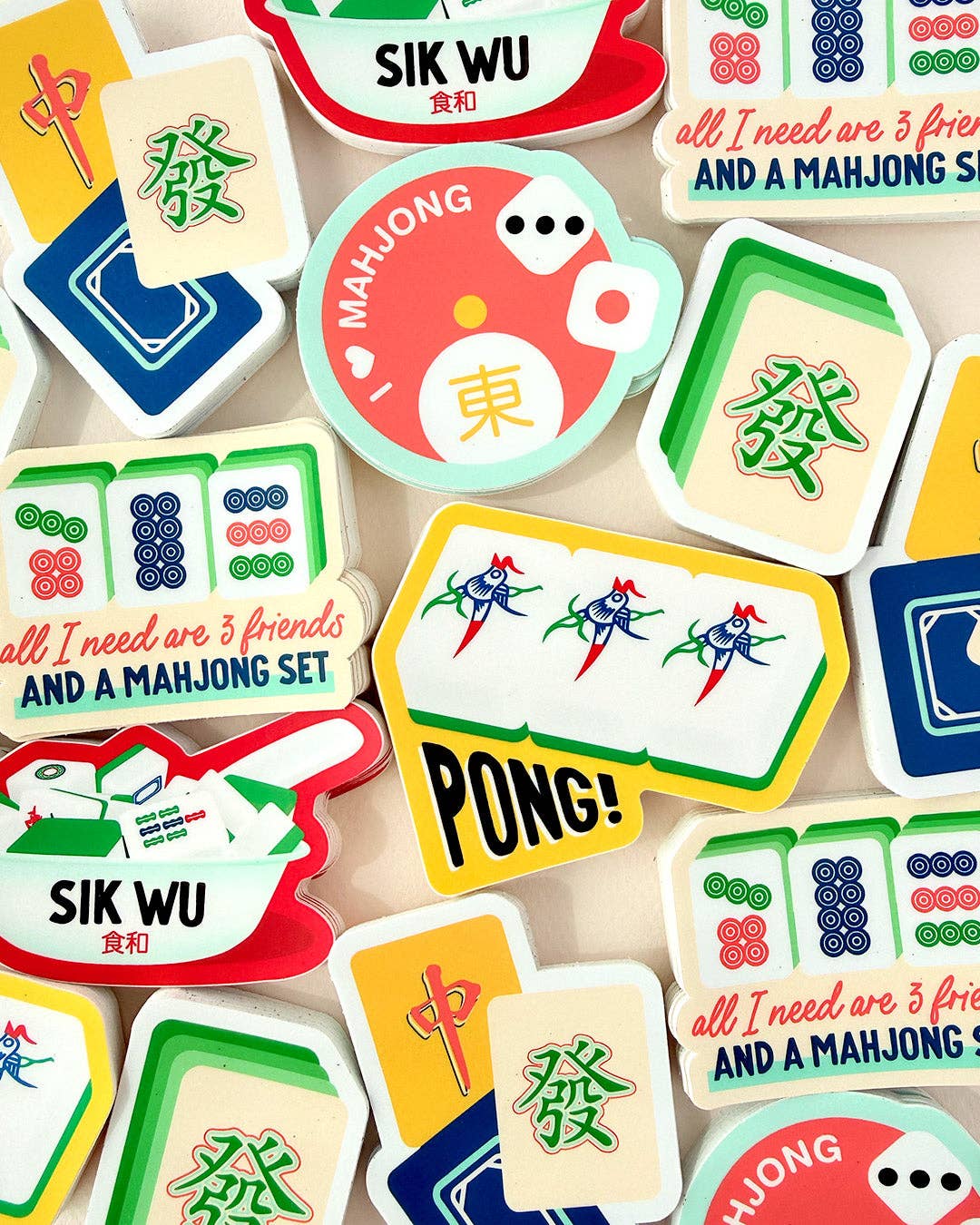 I'll Know It When I See It - All I need are friends and mahjong vinyl sticker