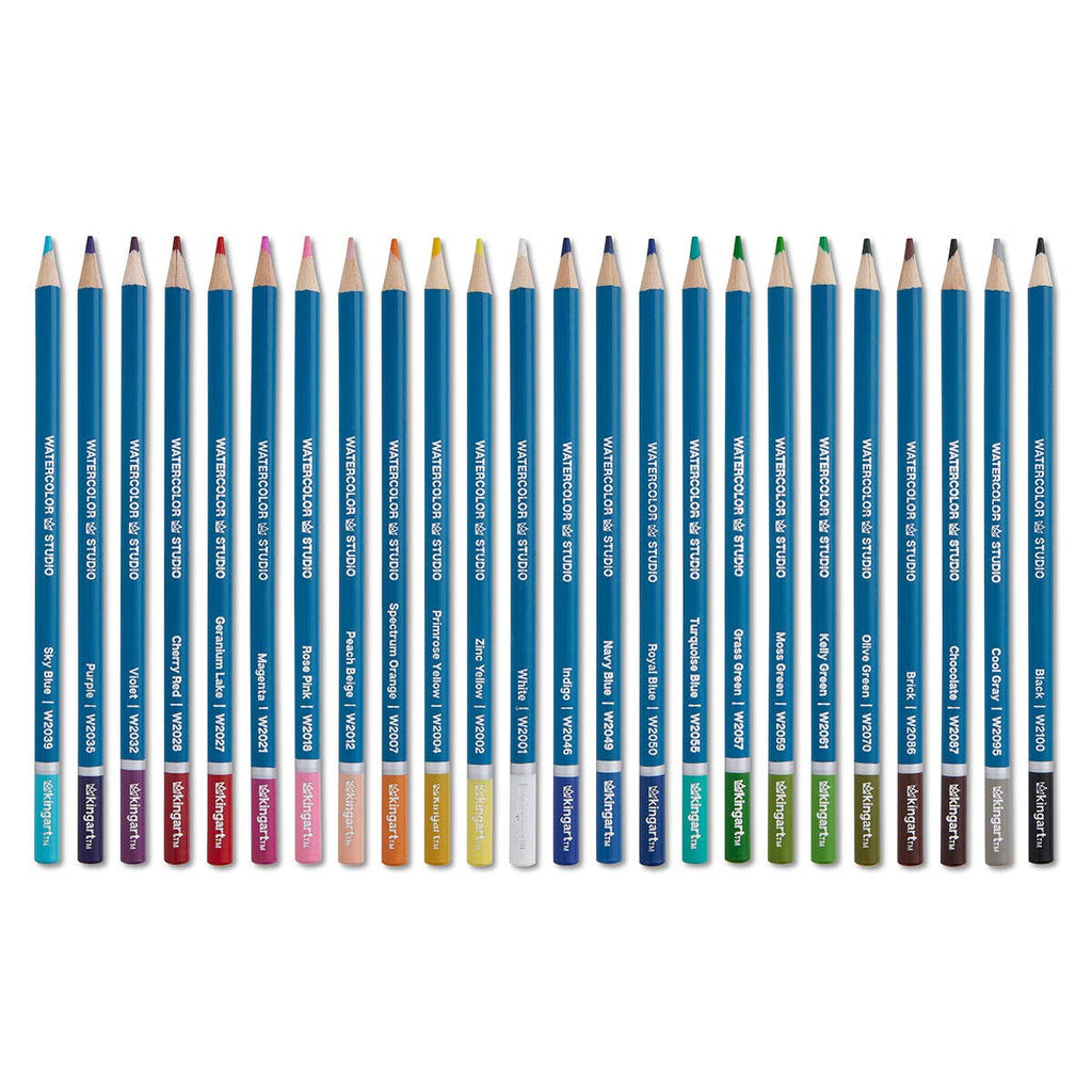 KINGART - Watercolor Pencils Set - 24 Colors: 24