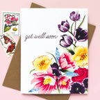 Morgan Swank Studio - Floral Get Well Soon Card