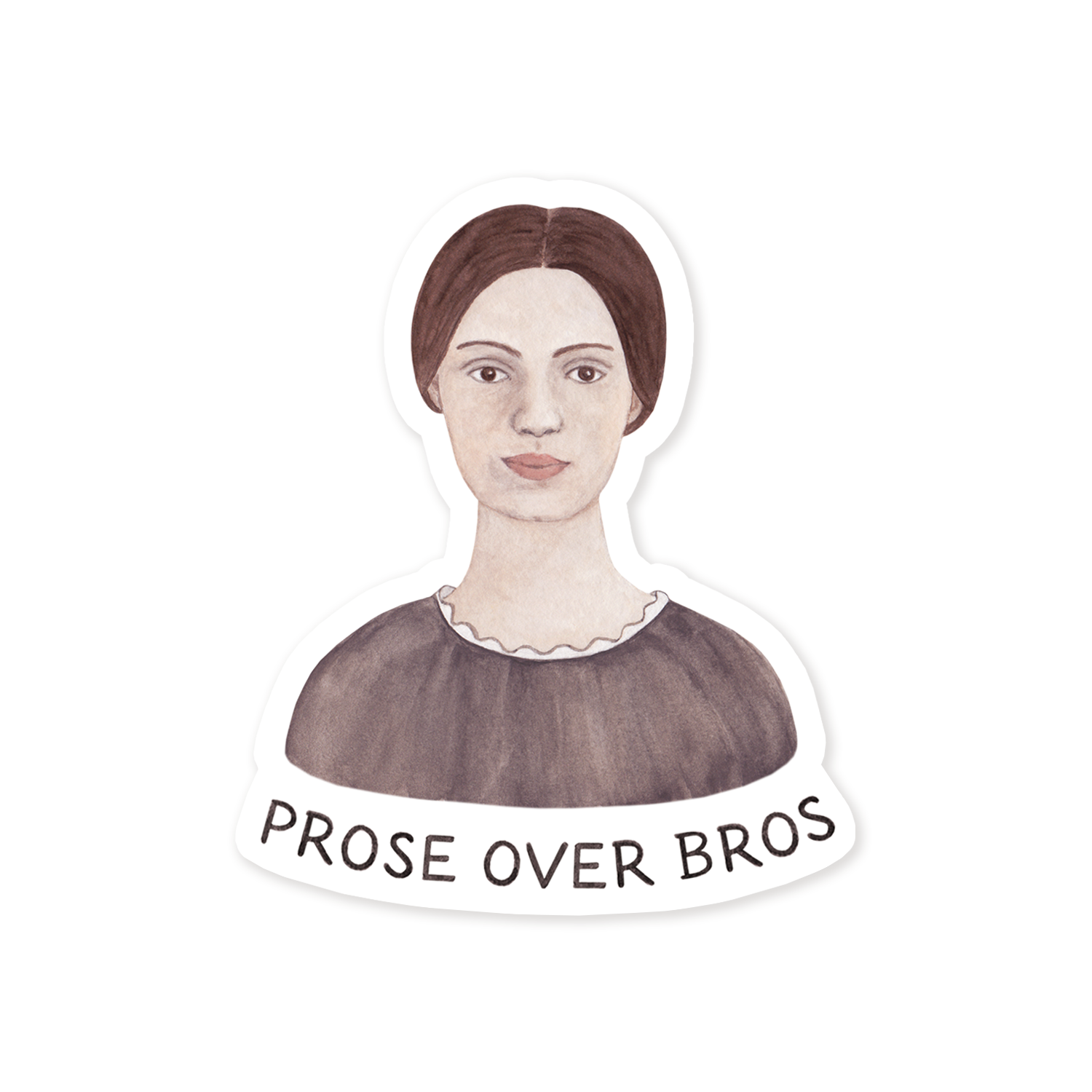 Amy Zhang - Prose Over Bros Emily Dickinson — Literary Pun Sticker