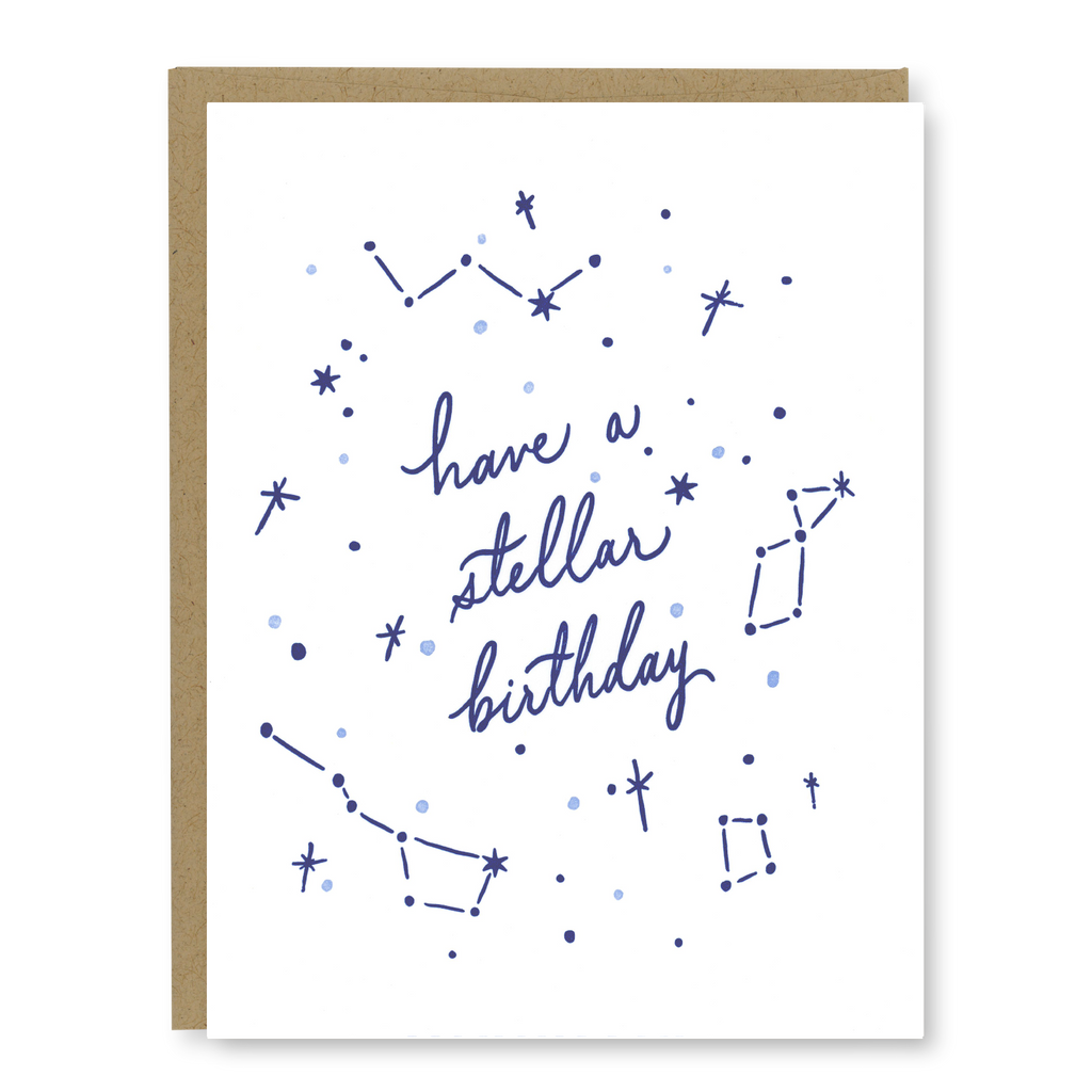 Kindred Letterpress - Stellar Birthday Card