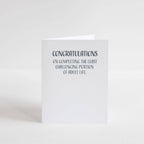 Modern Wit - Graduation Cards, Congratulations on completing the least challenging portion of adult life