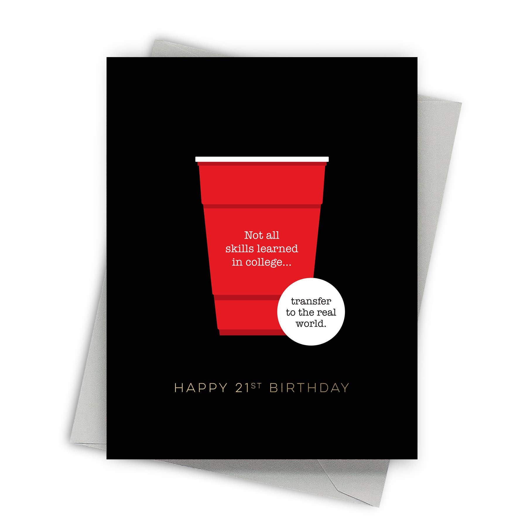 Fine Moments - 21st Birthday College Skills – Age and Milestone Card 