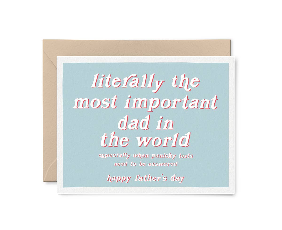 Tiny Hooray - Most Important Dad - Father's Day Card