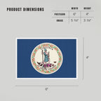 Lantern Press - PREMIUM POSTCARDS Virginia State Flag, Letterpress
