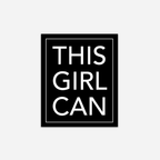 Discovery Stickers - This Girl Can Vinyl Sticker: Pink / Tall