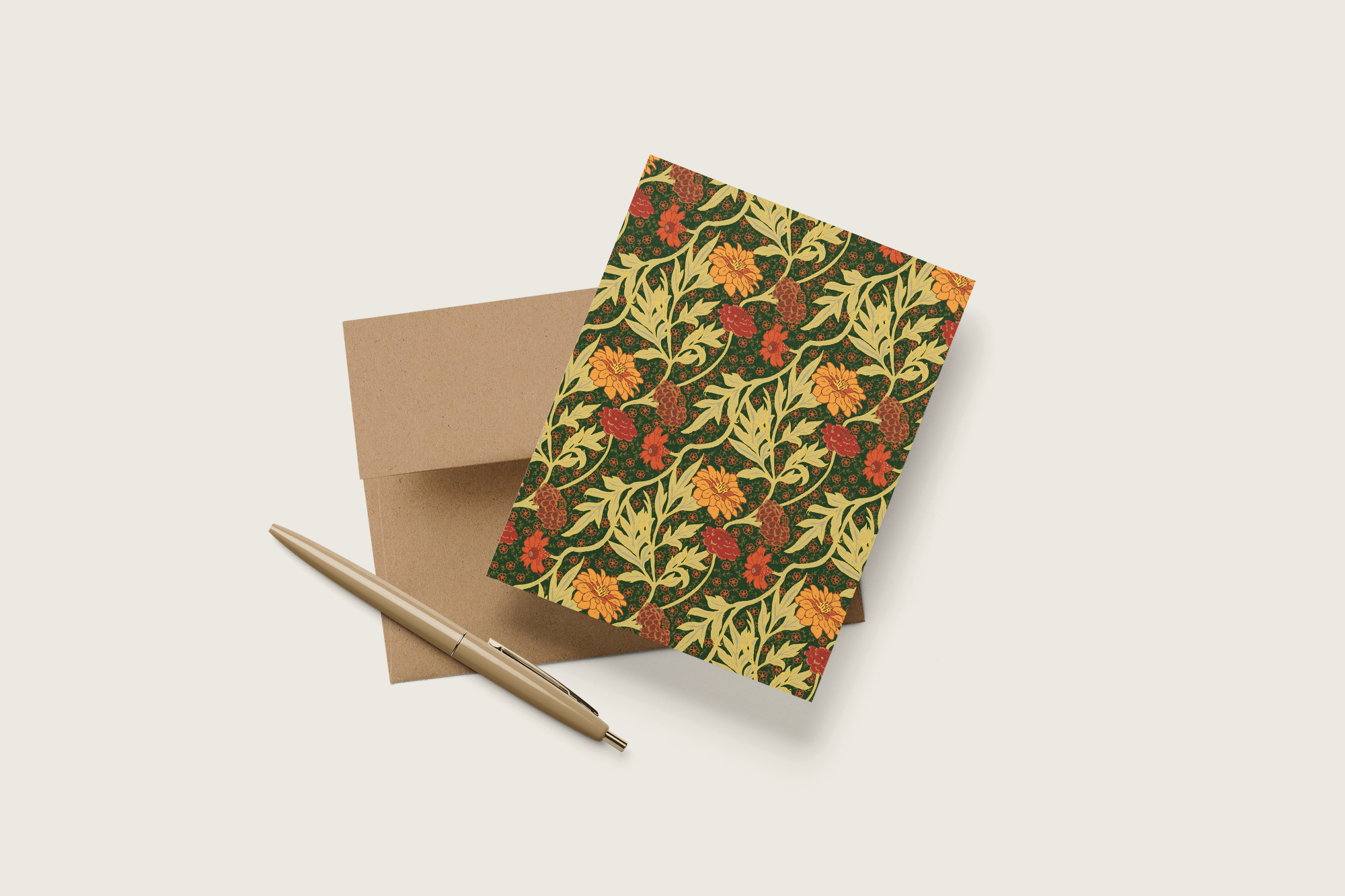 re:mused studio - Zinnia A2 Greeting Card
