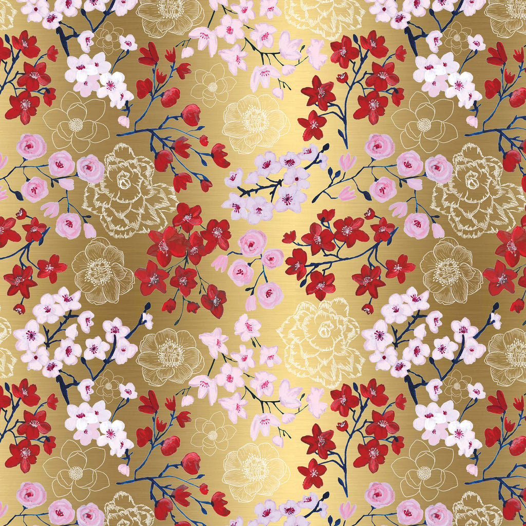 Jillson & Roberts - Drifting Blossoms Gift Wrap - Roll