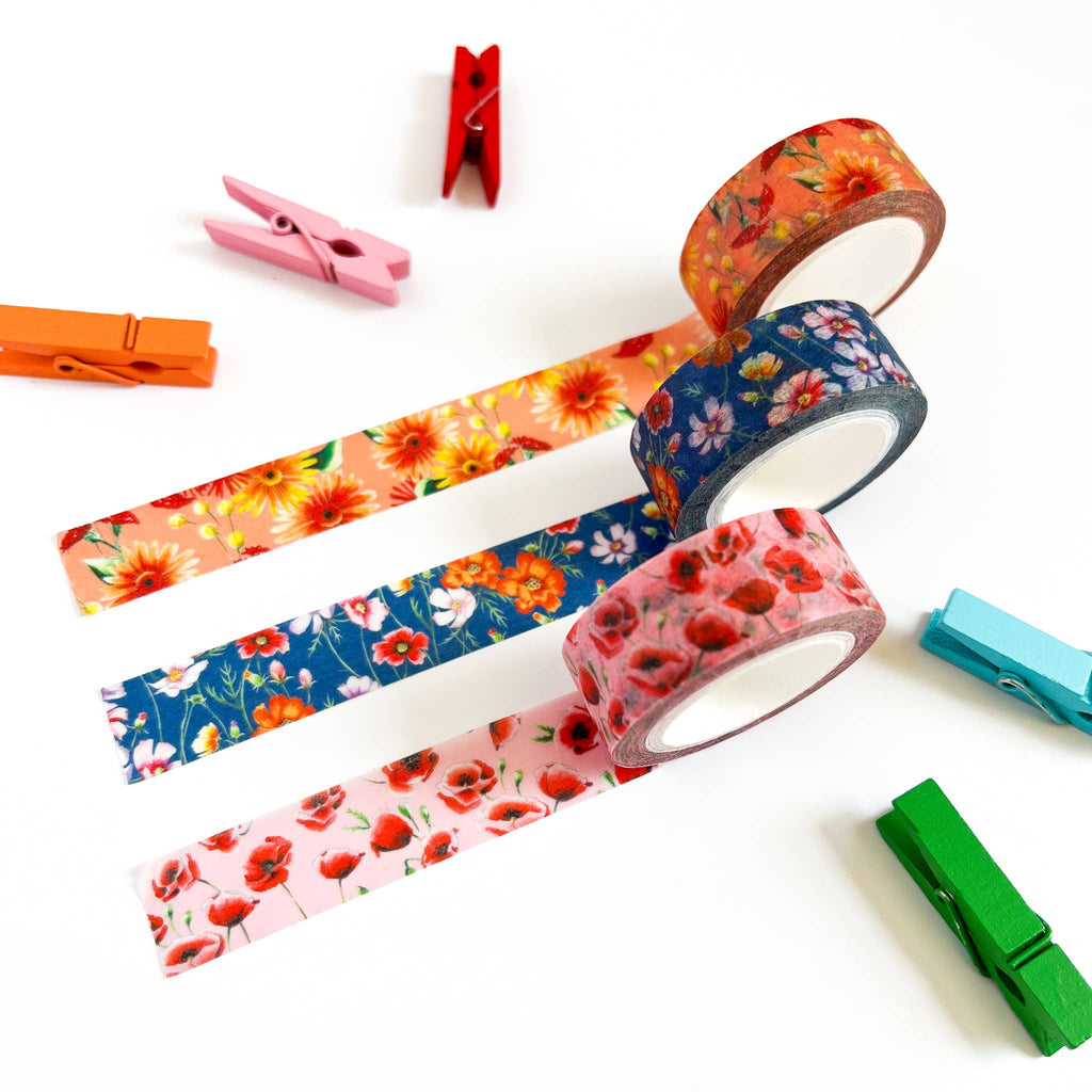 Morgan Swank Studio - Poppies Floral Washi Tape