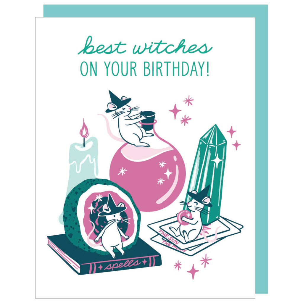 Smudge Ink - Magical Witches Birthday Card