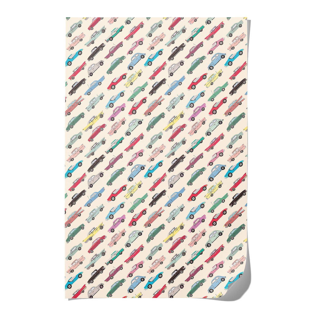 Red Cap Cards - Cars wrapping paper