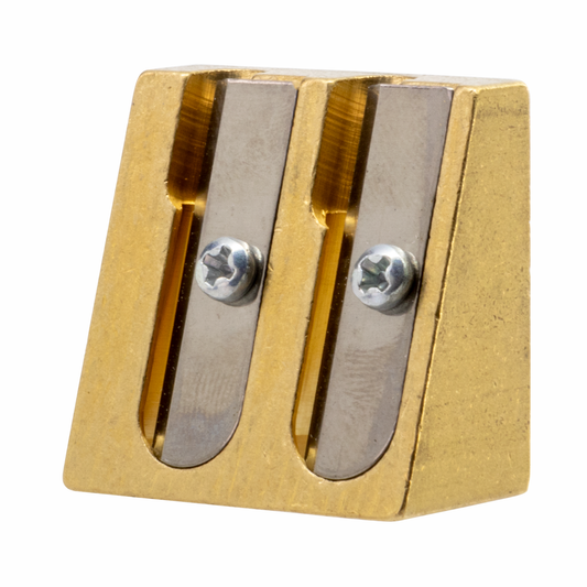 DUX, Brass Wedge Double Pencil Sharpener