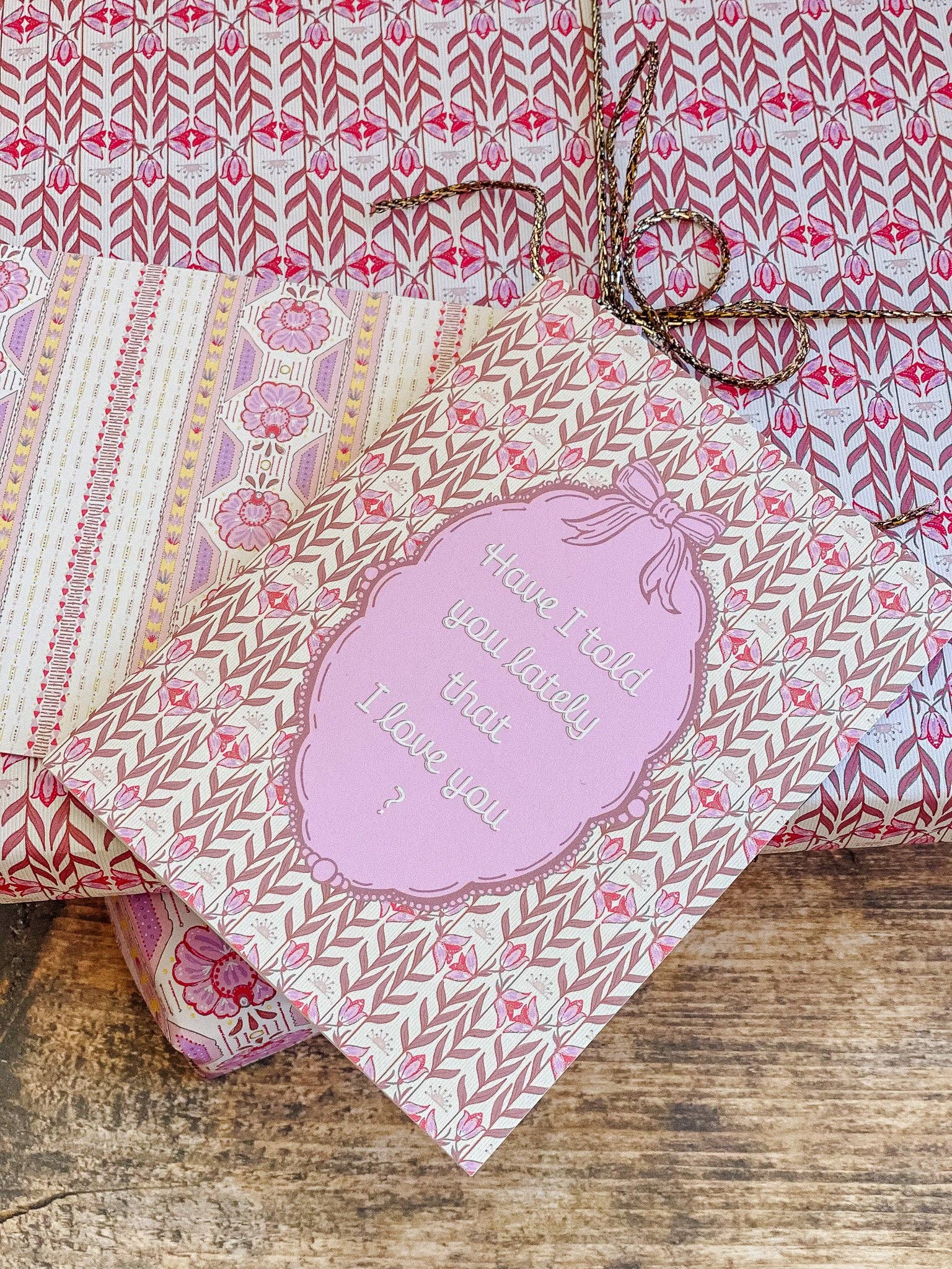 re:mused studio - Le Folk Gift Wrap Sheet - Double Sided