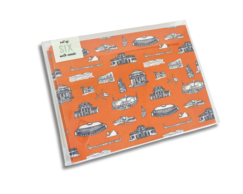Thirteenwinks - Charlottesville, VA Virginia Toile Notecard Set of 6