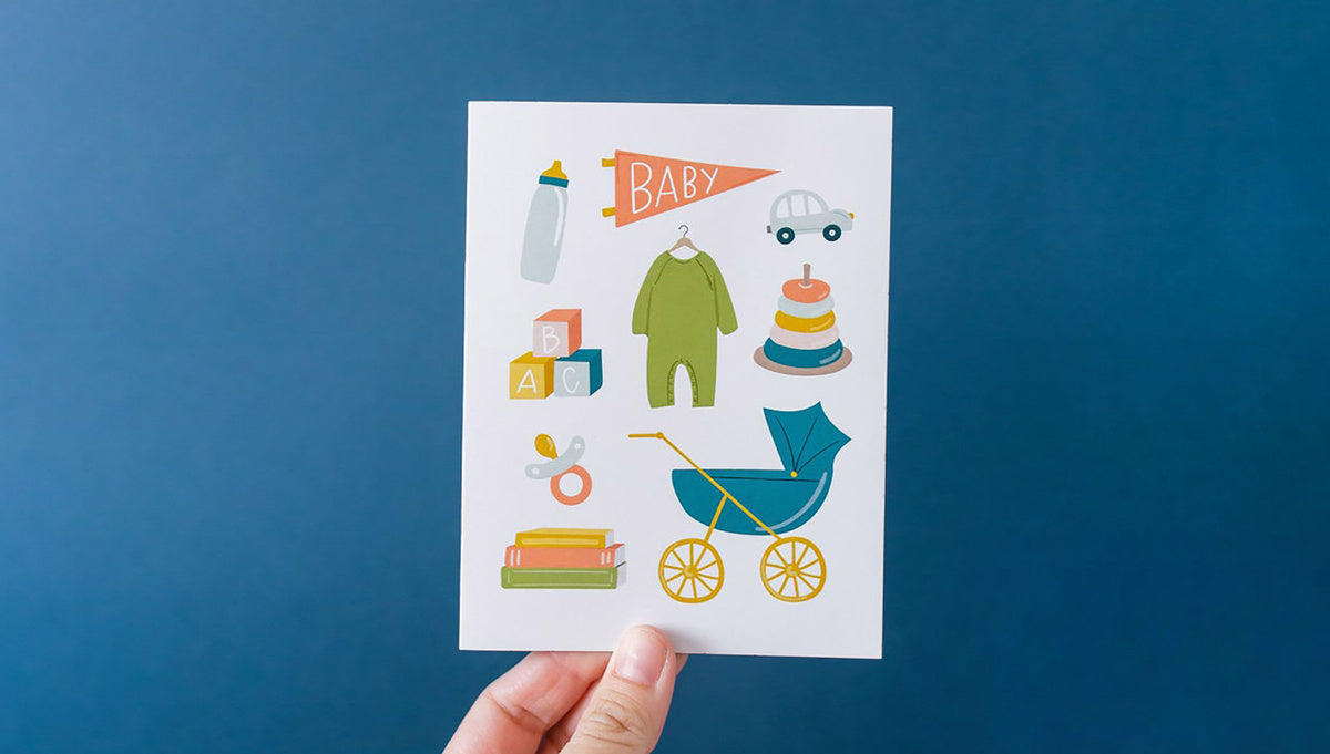 Pippi Post, Baby Illustrations Greeting Card