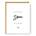 Footnotes - To a Wonderful Son on his Birthday - Birthday Card