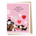 Apartment 2 Cards - Dogwalk Valentine's Day Card