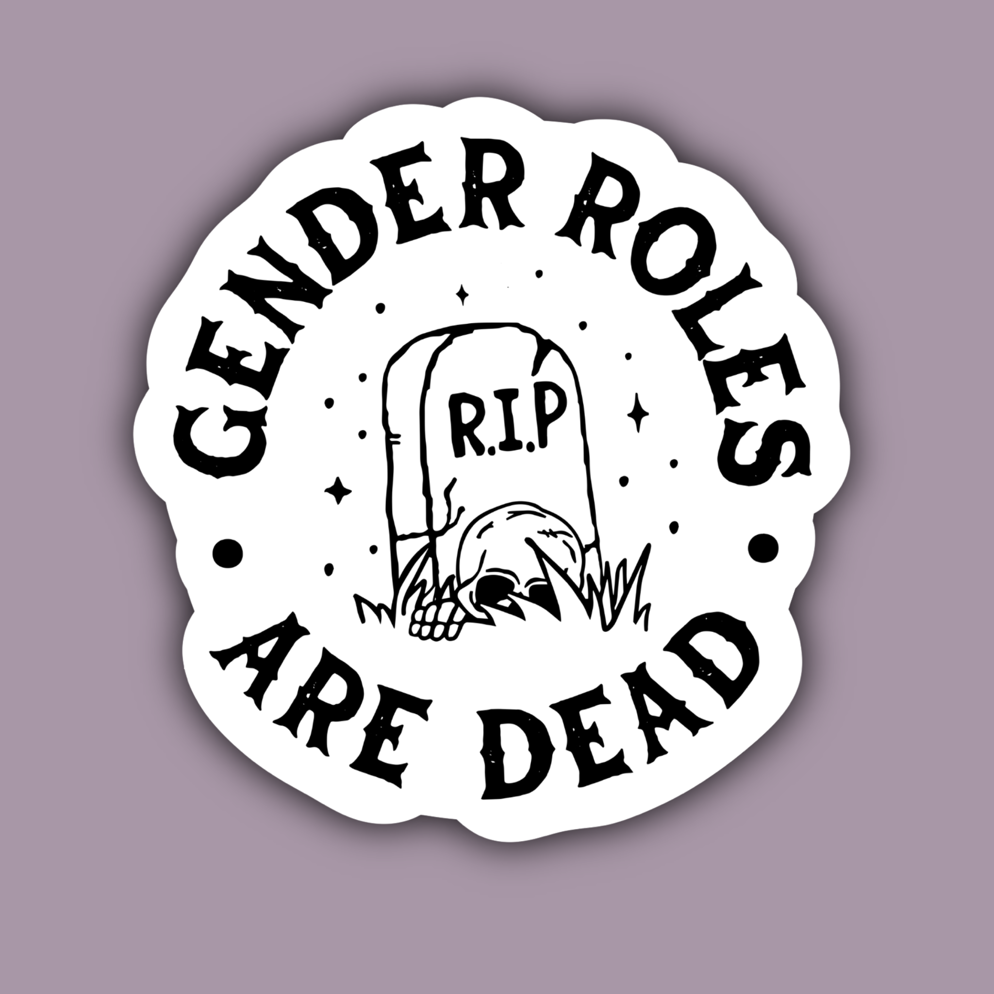 Indigo Maiden - Gender Roles Are Dead Feminist Sticker