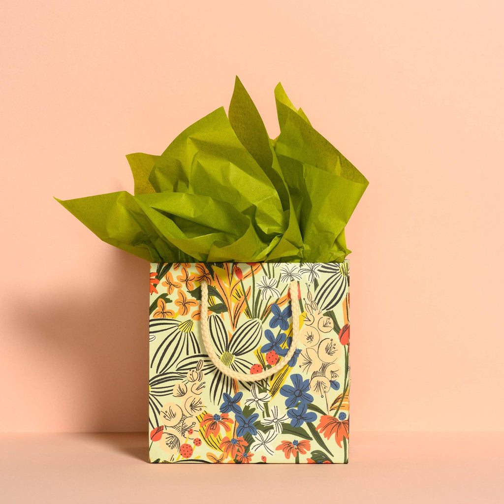 Red Cap Cards - Chartreuse tissue paper