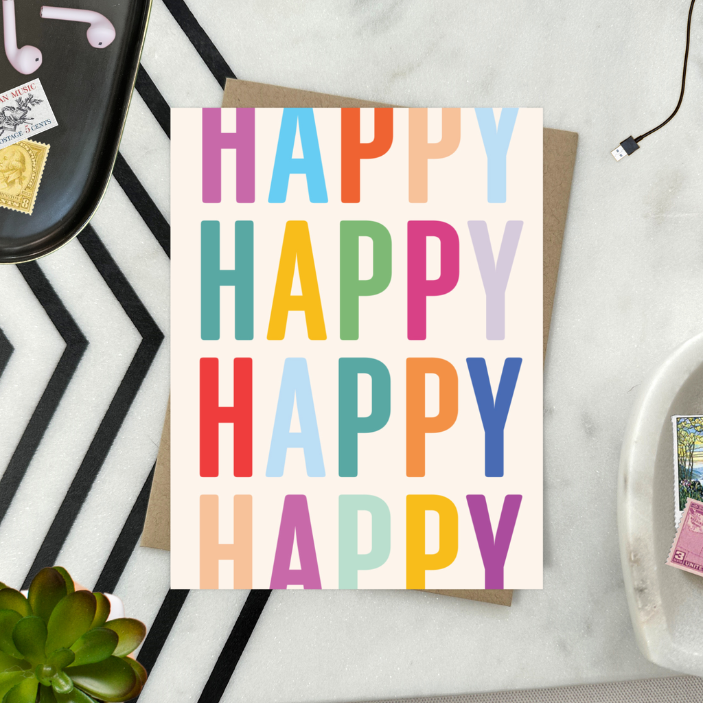 Barone and Co. - Happy Stacked Birthday Card