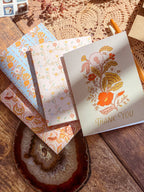 re:mused studio - Dandelion Poppy Rows A2 Greeting Card