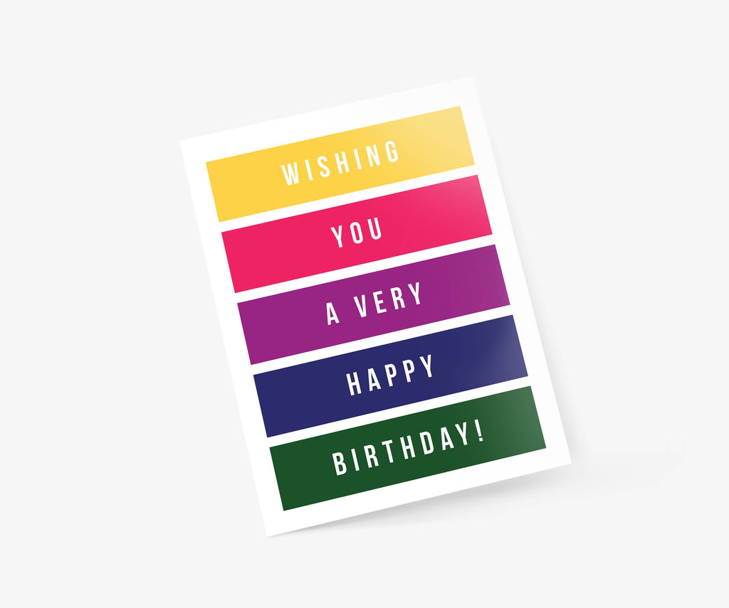 Footnotes - Wishing You A Very Happy Birthday - Birthday Card