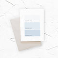 Belle & Union - Borrowed & Blue Color Swatch Wedding Greeting Card