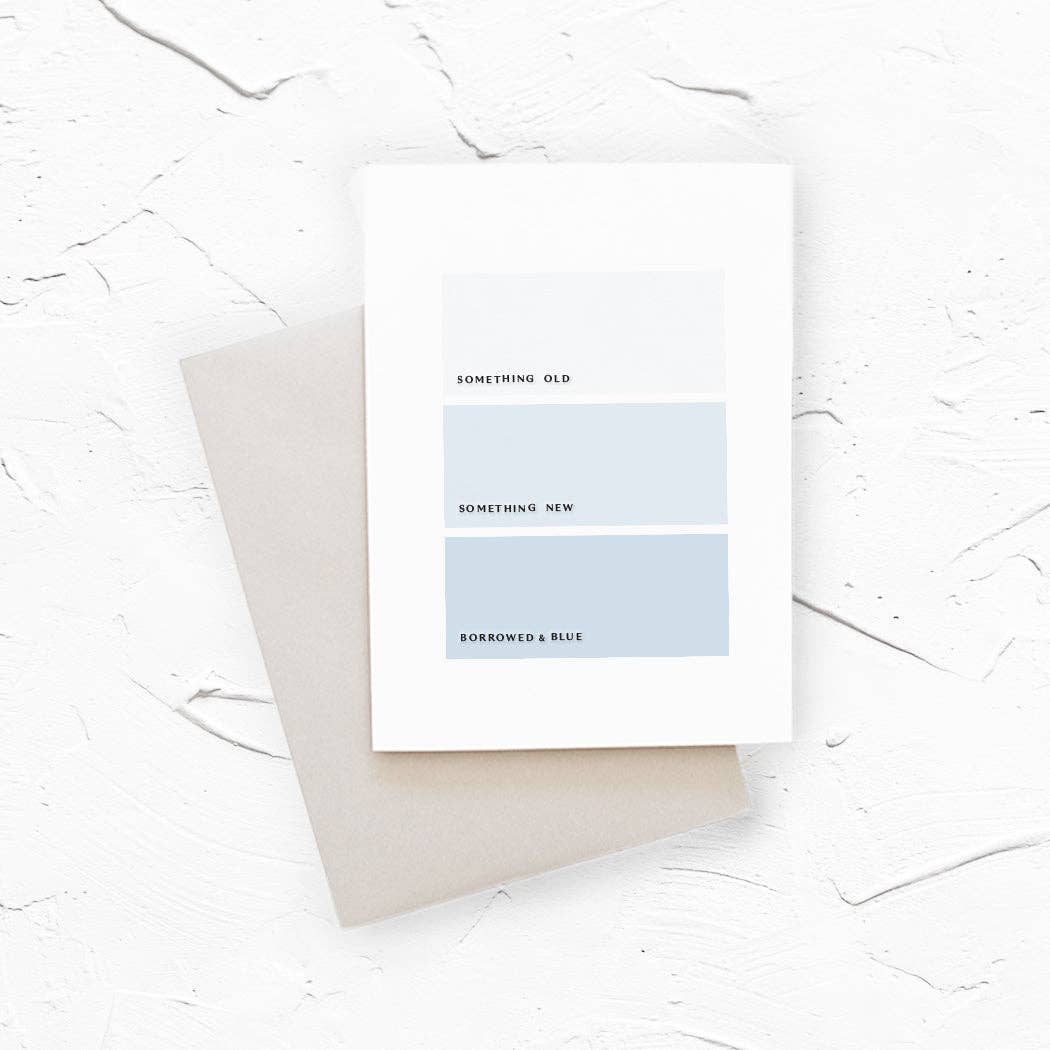 Belle & Union - Borrowed & Blue Color Swatch Wedding Greeting Card