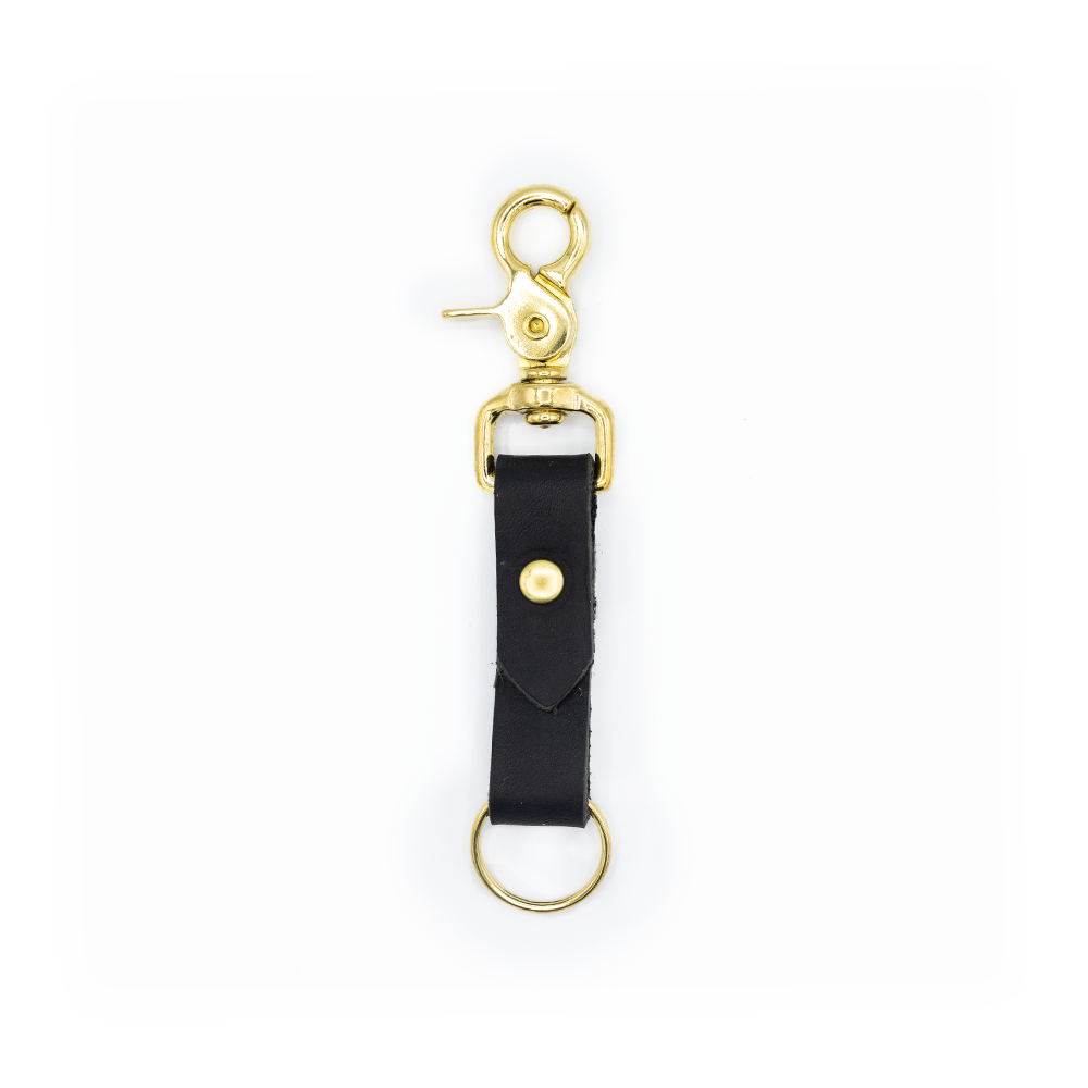 Glad & Young Studio - Swivel Snap Keychain - Solid Colors: Black