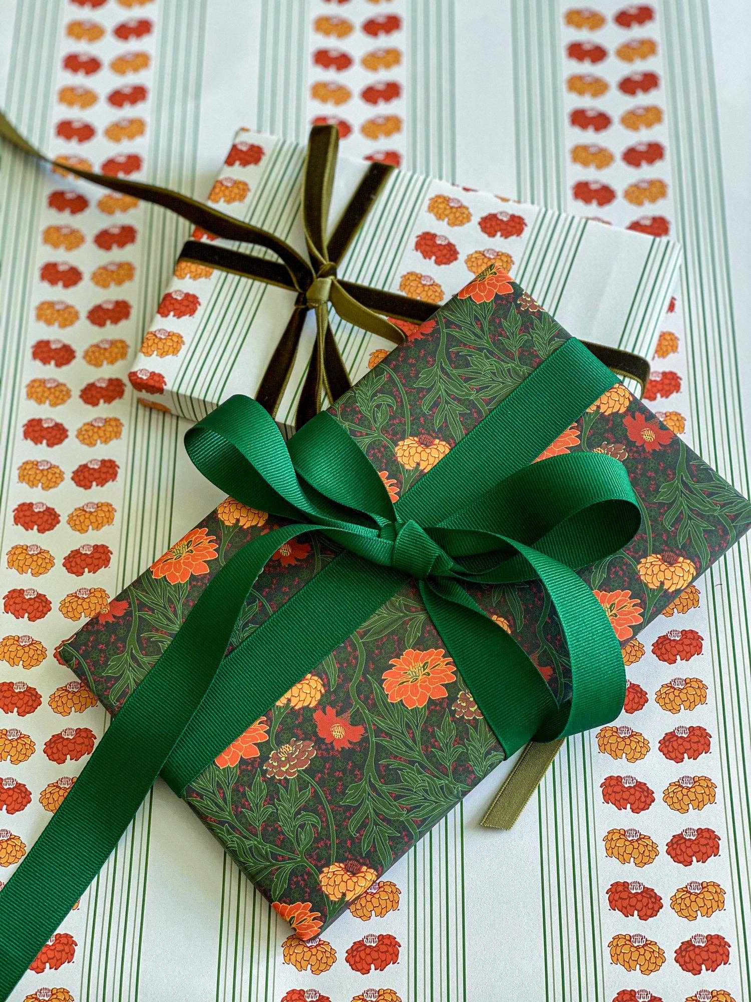 re:mused studio - Zinnia Gift Wrap Sheet – Double Sided: Single Sheets