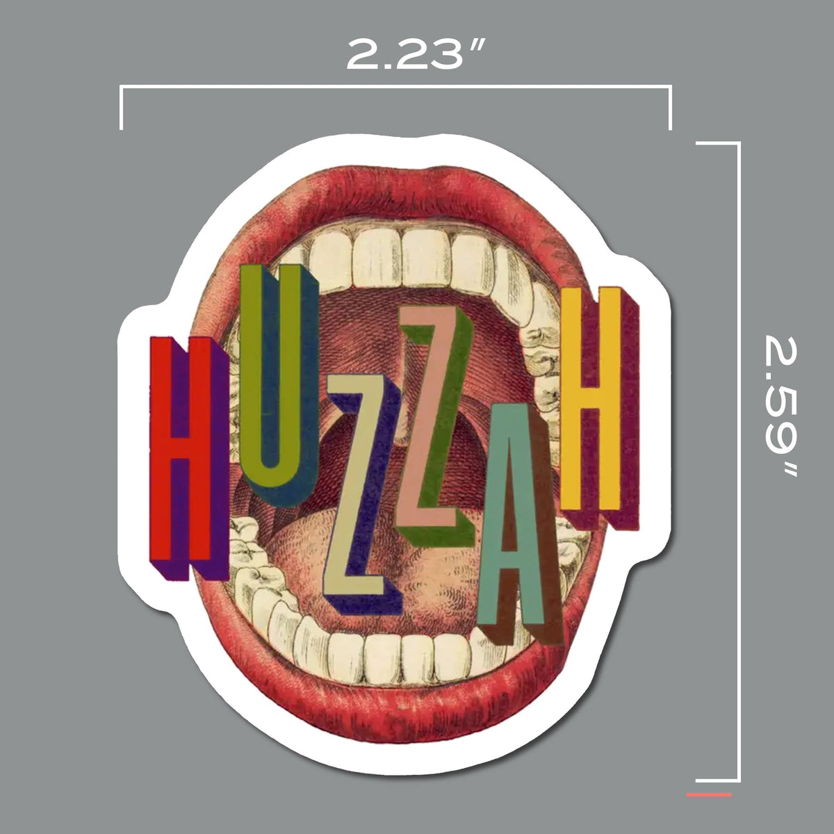 Pictrix Design - "HUZZAH" die-cut vinyl sticker