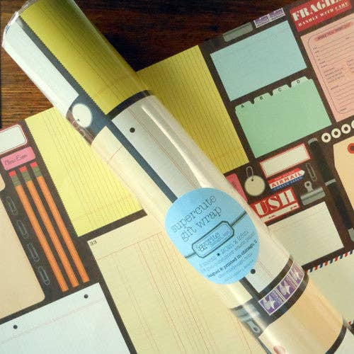 a. favorite design - Vintage Office Supplies Gift Wrap