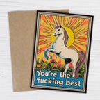 Bad Betty Greeting Co. - You're The Fucking Best - Unicorn Encouragement Card
