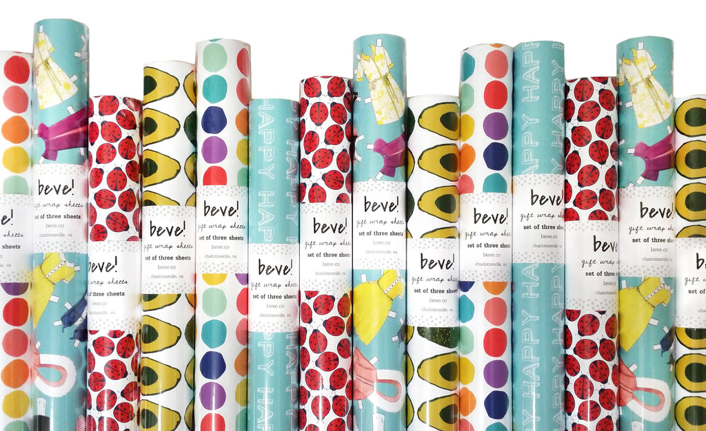 beve! - Strawberry Gift Wrapping Paper: Flat Sheet