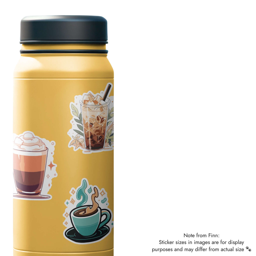 Stick With Finn - Espresso Sticker: 2.4 x 3 in