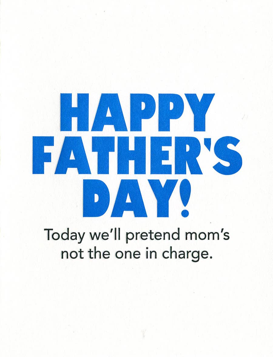 Lady Pilot Letterpress - Not Mom Father's Day Greeting Card