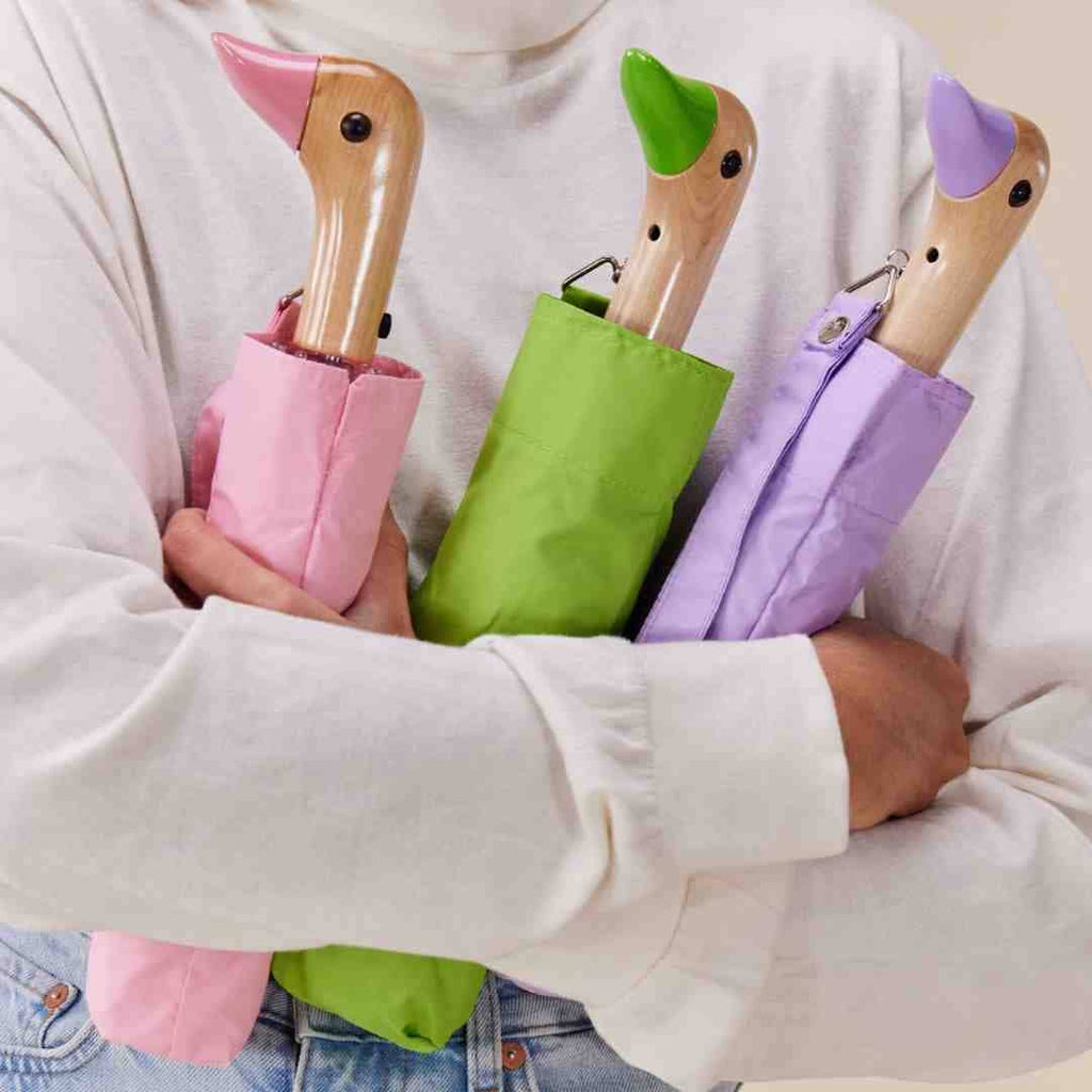 Original Duckhead - Pink Compact Eco-Friendly Wind Resistant Duckhead Umbrella