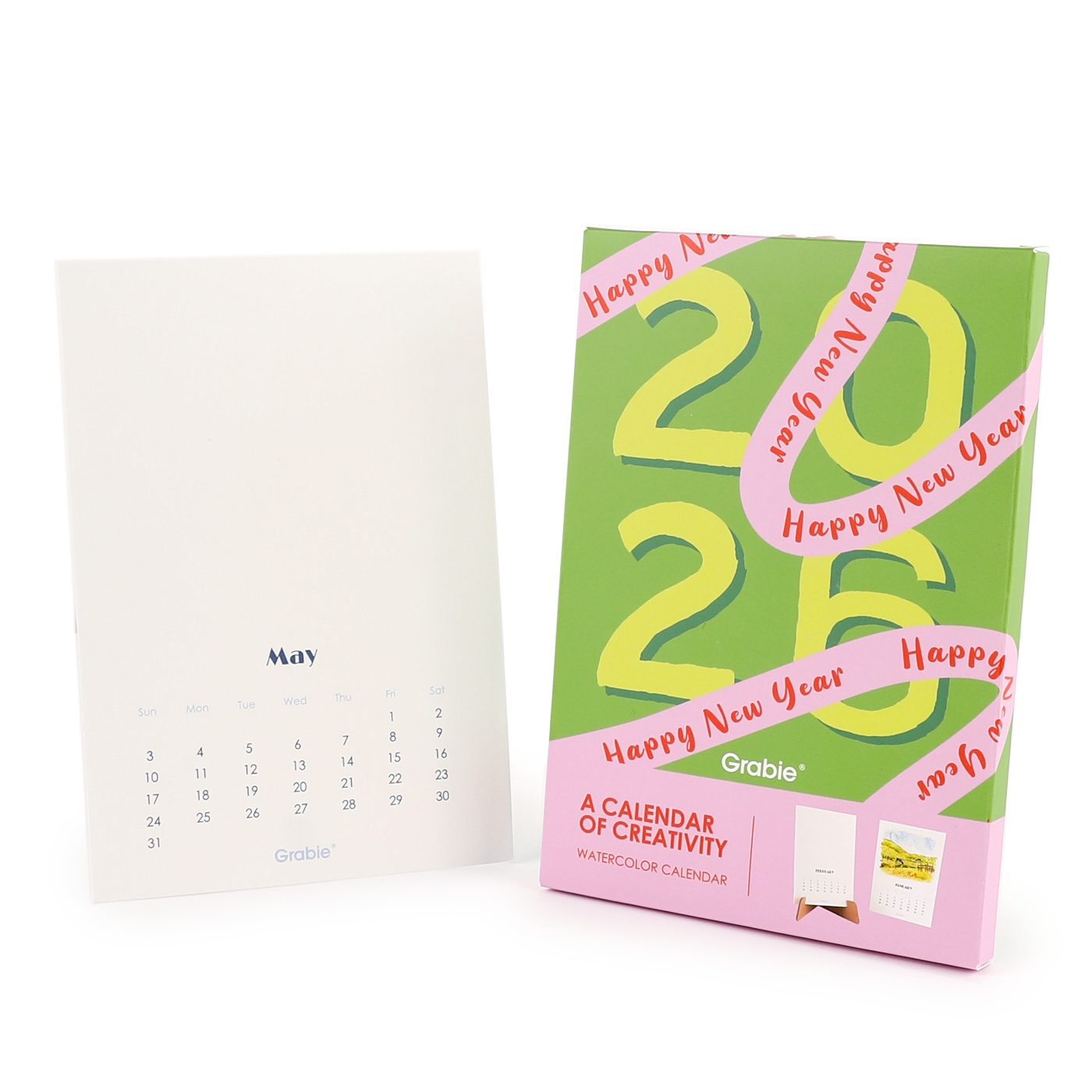 Grabie - 12-Month Watercolor Calendar Set For 2026