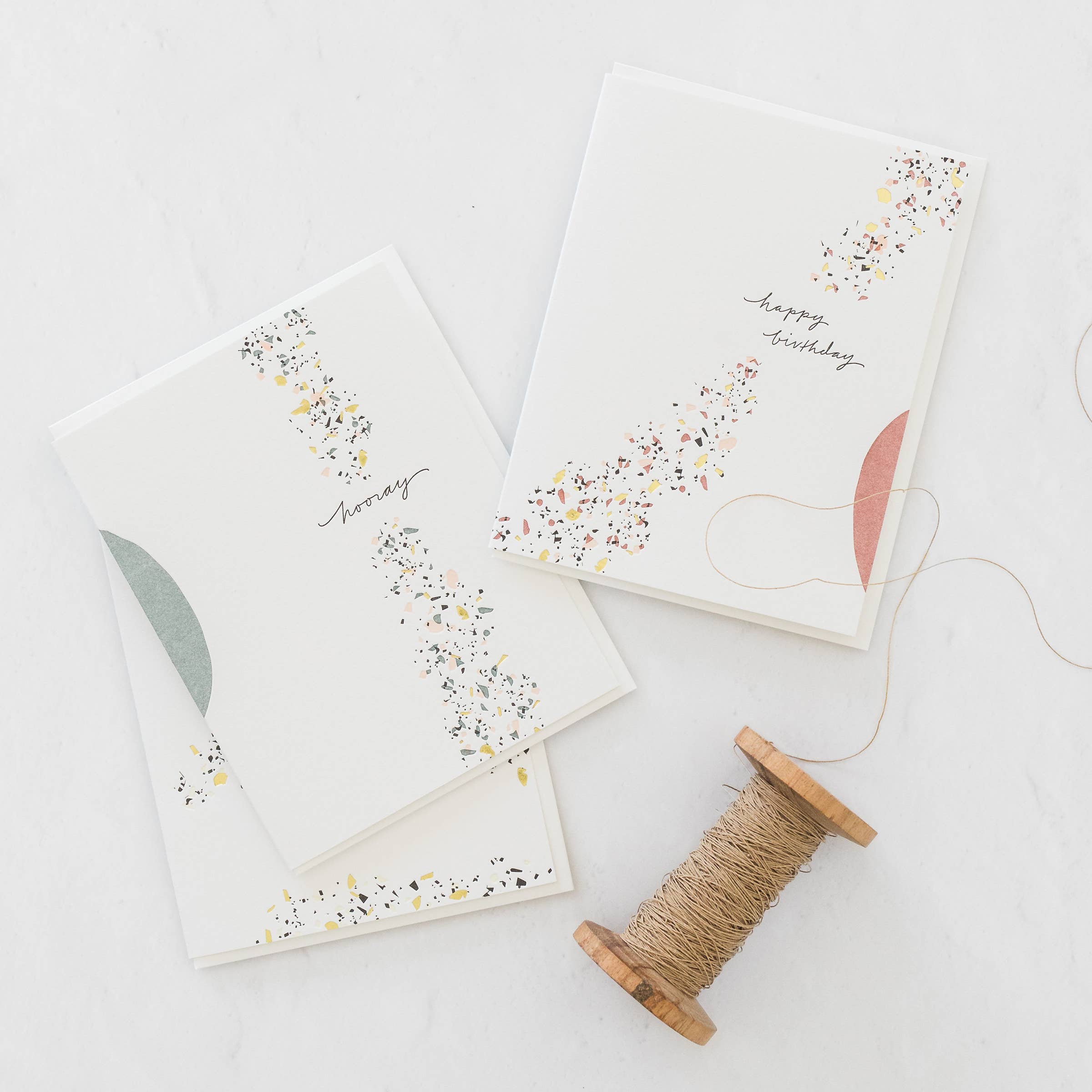 Ramona & Ruth - Happy Birthday Terrazzo Card