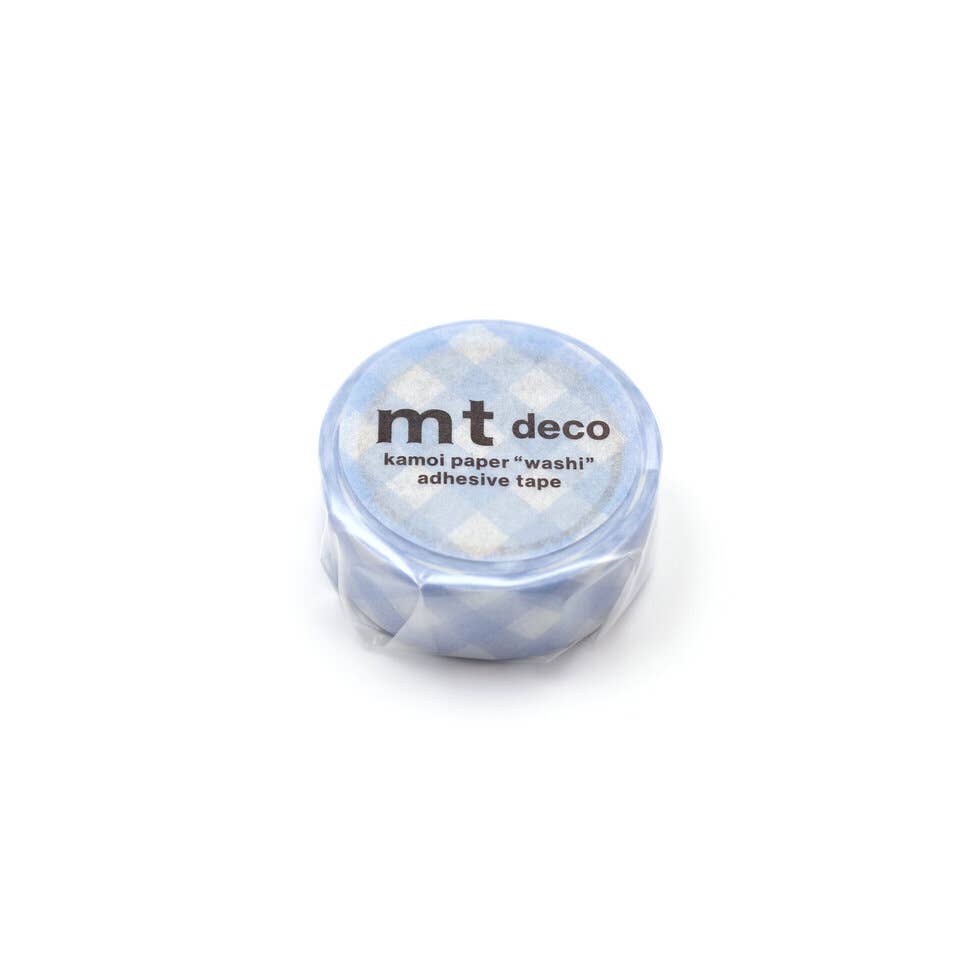 mt masking tape (Sweet Bella) - 15mm thick checkered pastel ultramarine