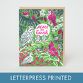 Egg Press Manufacturing - Peace Birds Letterpress Holiday Greeting Card by Phoebe Wahl