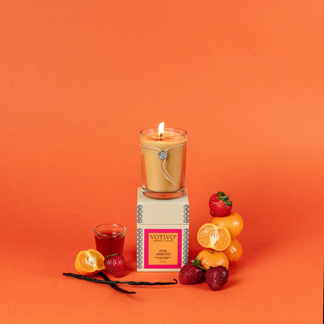 Votivo - Pink Mimosa 6.8 oz Aromatic Candle