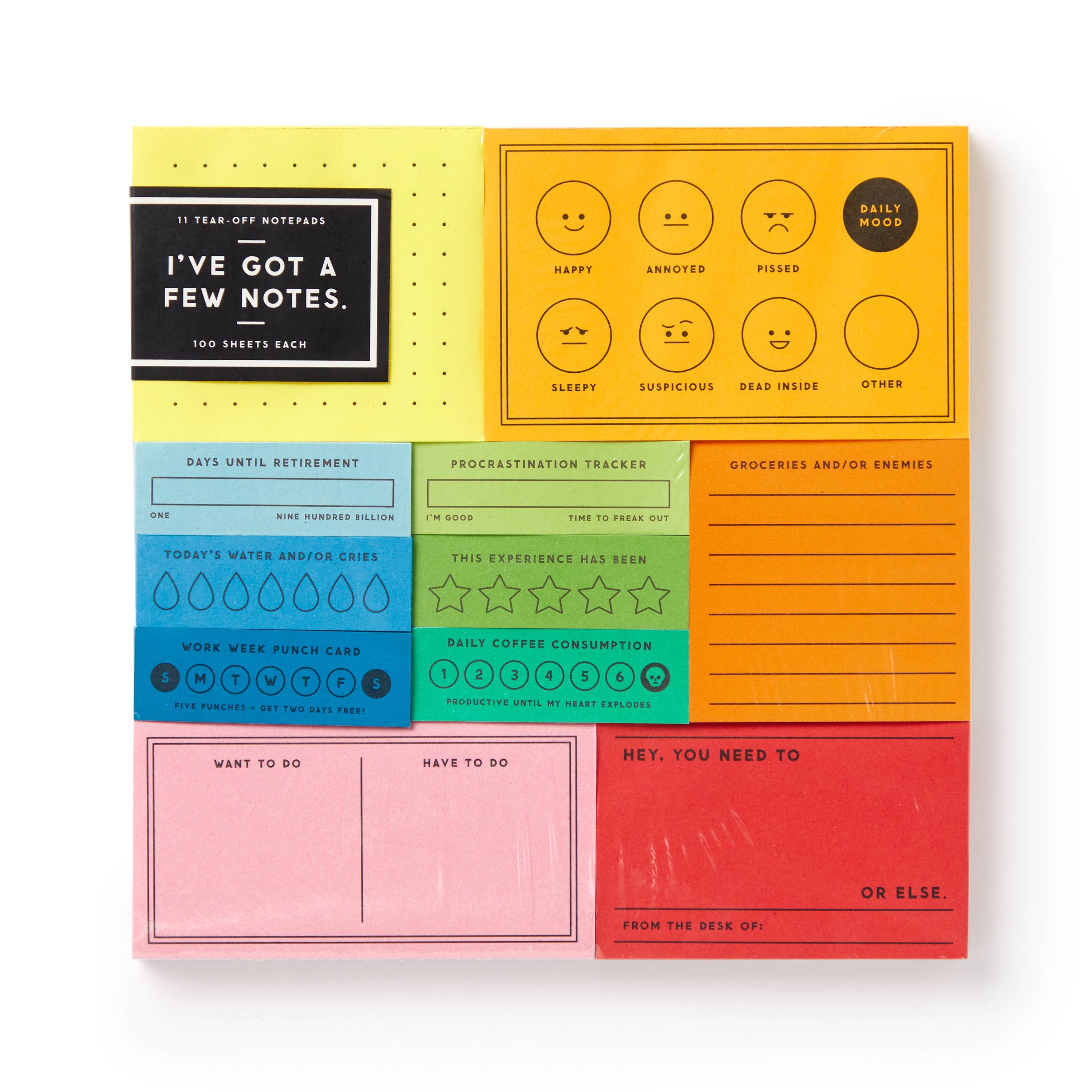 Chronicle Books - Brass Monkey I've Got A Few Notes Tear-off Notepad Set