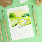 Grabie - 12-Month Watercolor Calendar Set For 2026