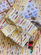 re:mused studio - Back to (Art) School Gift Wrap Sheet - Double Sided
