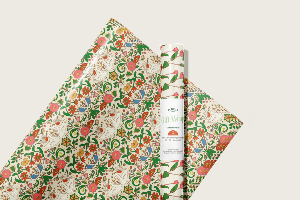 re:mused studio - Cambrifornia Gift Wrap Sheet – Double Sided