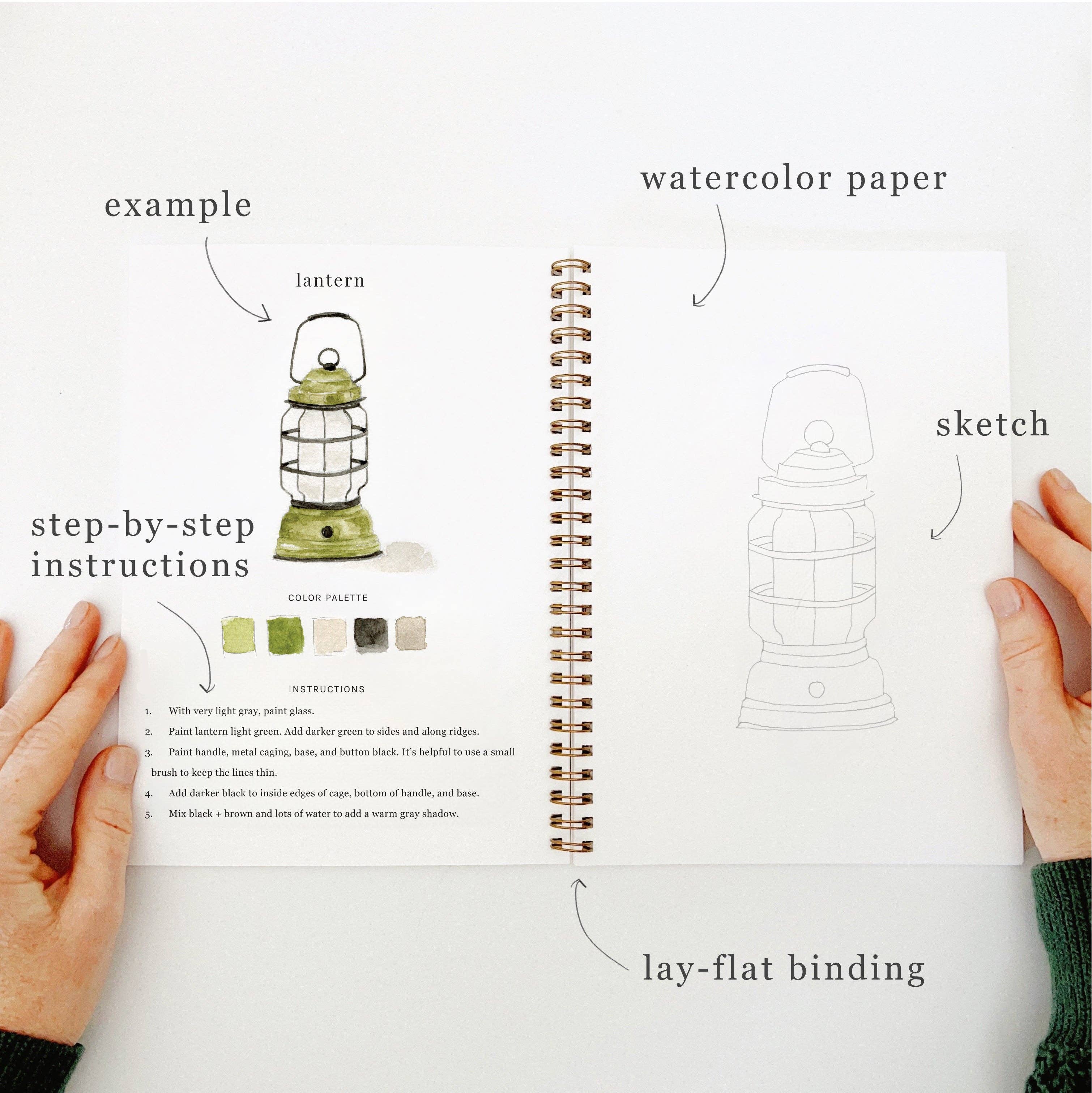 emily lex studio - Camping Watercolor Workbook