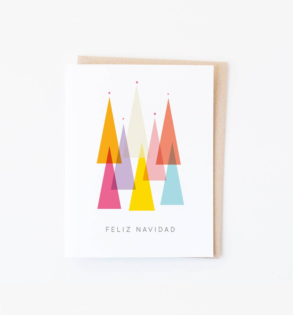 Graphic Anthology Greeting Cards - Feliz Navidad Spanish Holiday Christmas Greeting Card