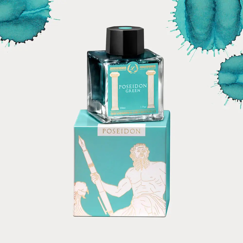 Laban Greek Mythology Ink: Poseidon Green