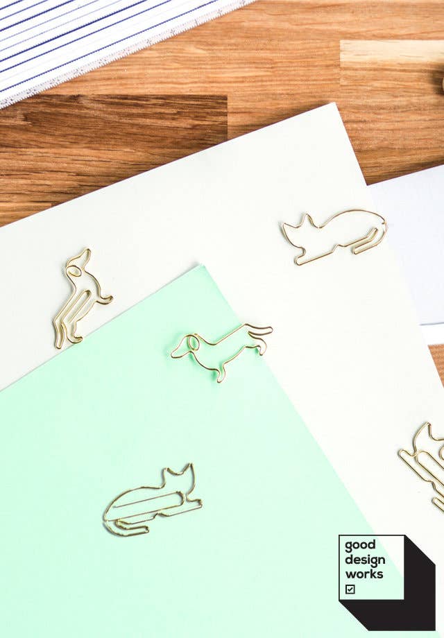 SK - Dog Paper Clips - Animal shaped paper clips